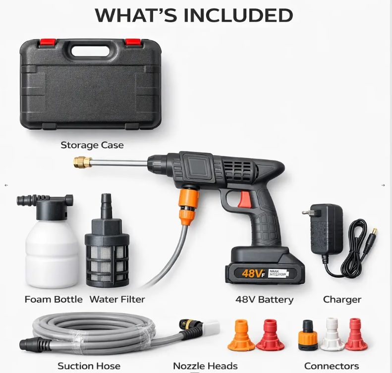 Rechargeable High Pressure Washer Car Gun