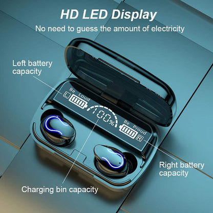 M10 TWS Bluetooth 5.1 Earphones 2400mAh