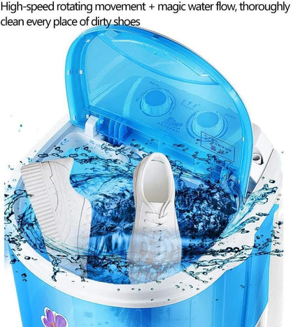 Denx DX2041 Mini Portable 2-in-1 Washing Machine 4.8KG Capacity, Compact Twin Tub Washer and Spinner for Clothes, Baby Garments, Shoes | DX2041