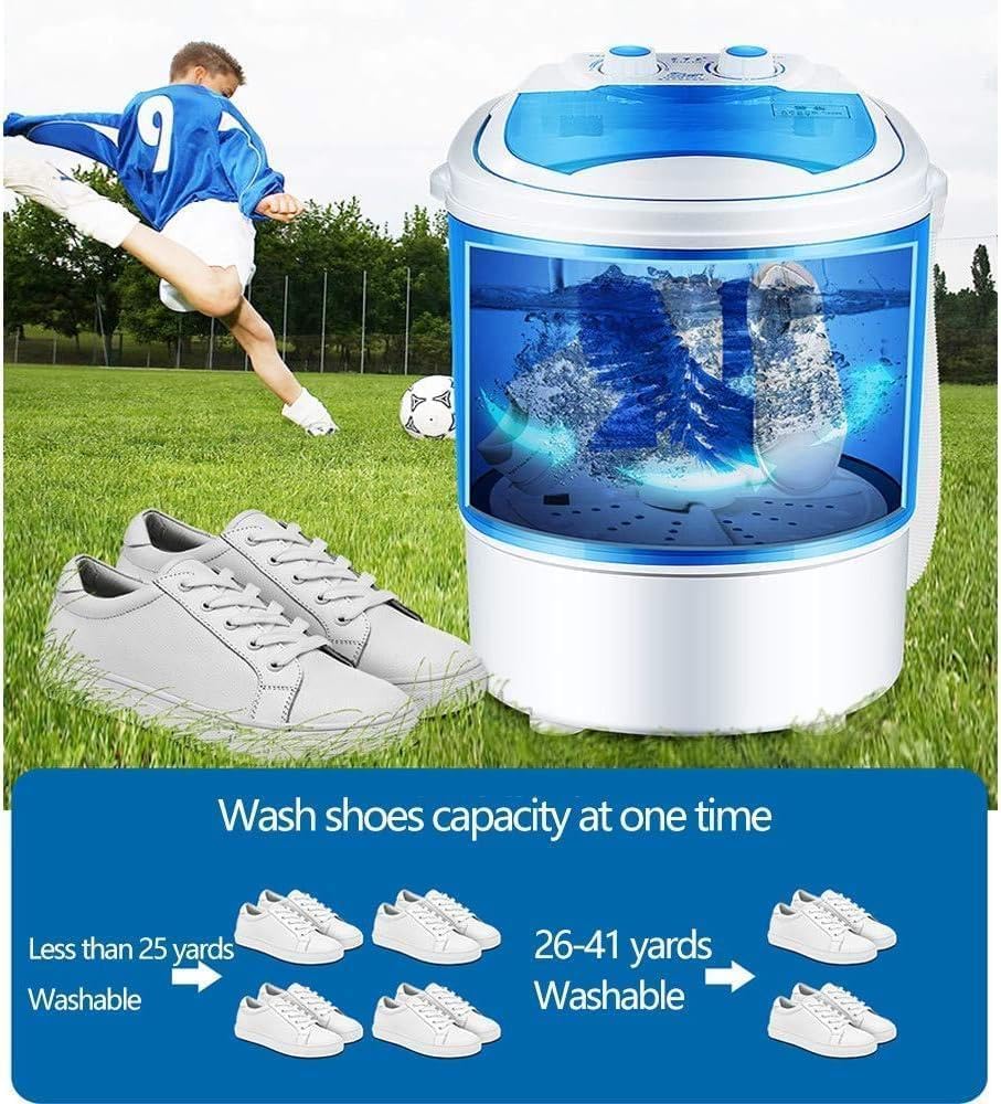 Denx DX2041 Mini Portable 2-in-1 Washing Machine 4.8KG Capacity, Compact Twin Tub Washer and Spinner for Clothes, Baby Garments, Shoes | DX2041