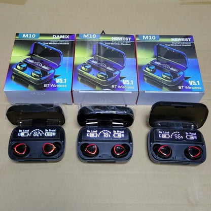 M10 TWS Bluetooth 5.1 Earphones 2400mAh