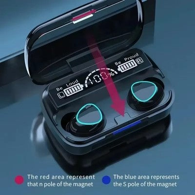 M10 TWS Bluetooth 5.1 Earphones 2400mAh